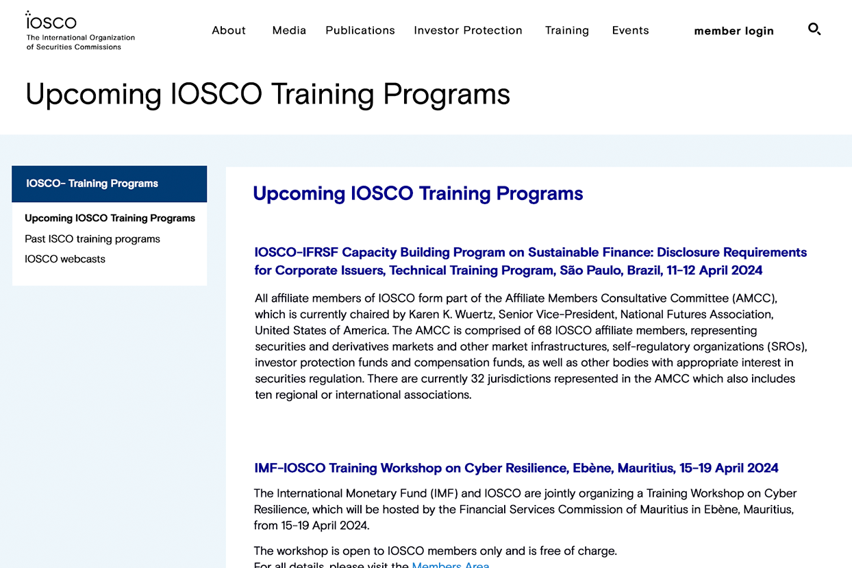 IOSCO-TRAINING